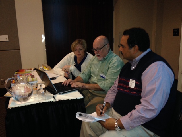 Ted Lindquist demonstrating PowerSchool to participants